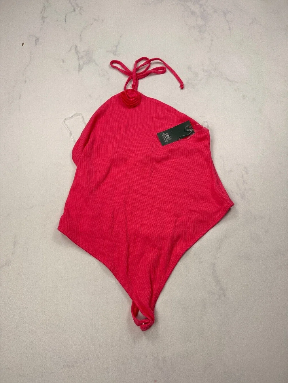 Wild Fable Ribbed Swimsuit Hot Pink Modern Feminine - Womens L